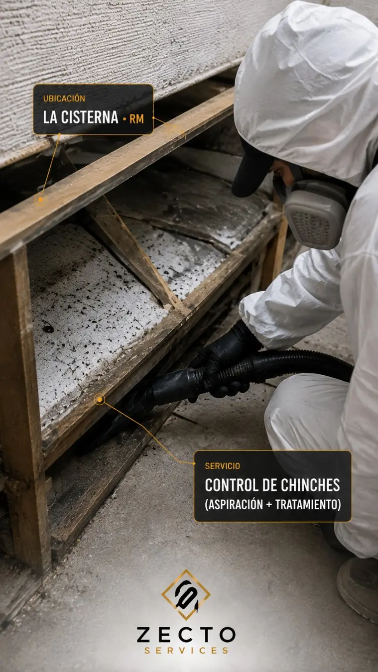 Control profesional de chinches en La Cisterna